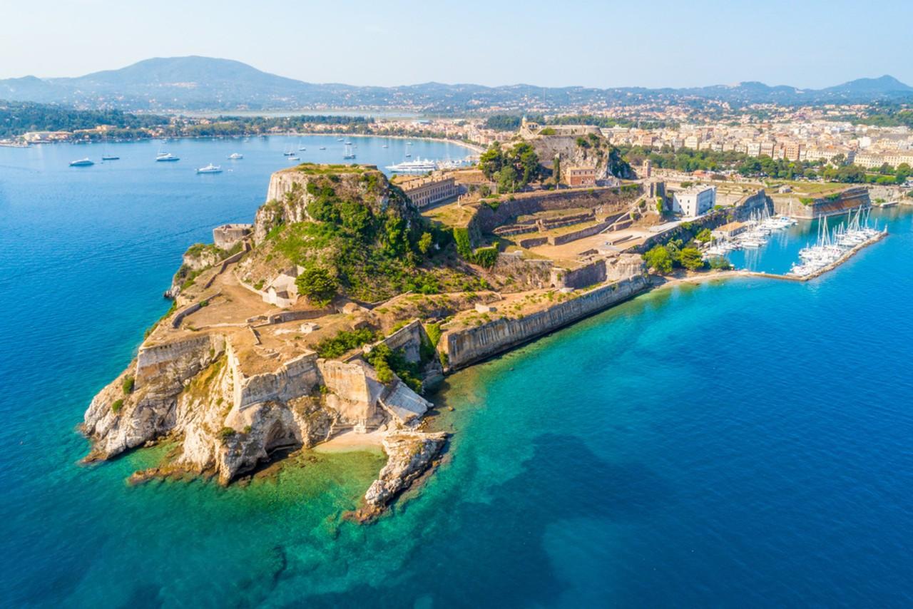 希腊科孚岛首府Kerkyra全景